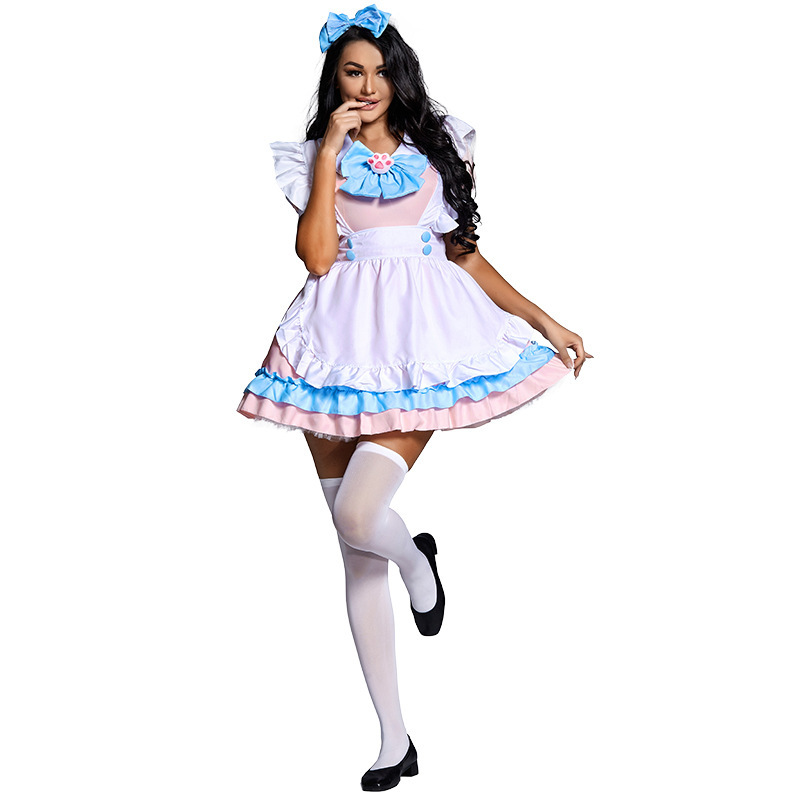 Halloween Cat Claw Anime Dress Cat Claw Japanese Maid  Skirt Live Stage Costume